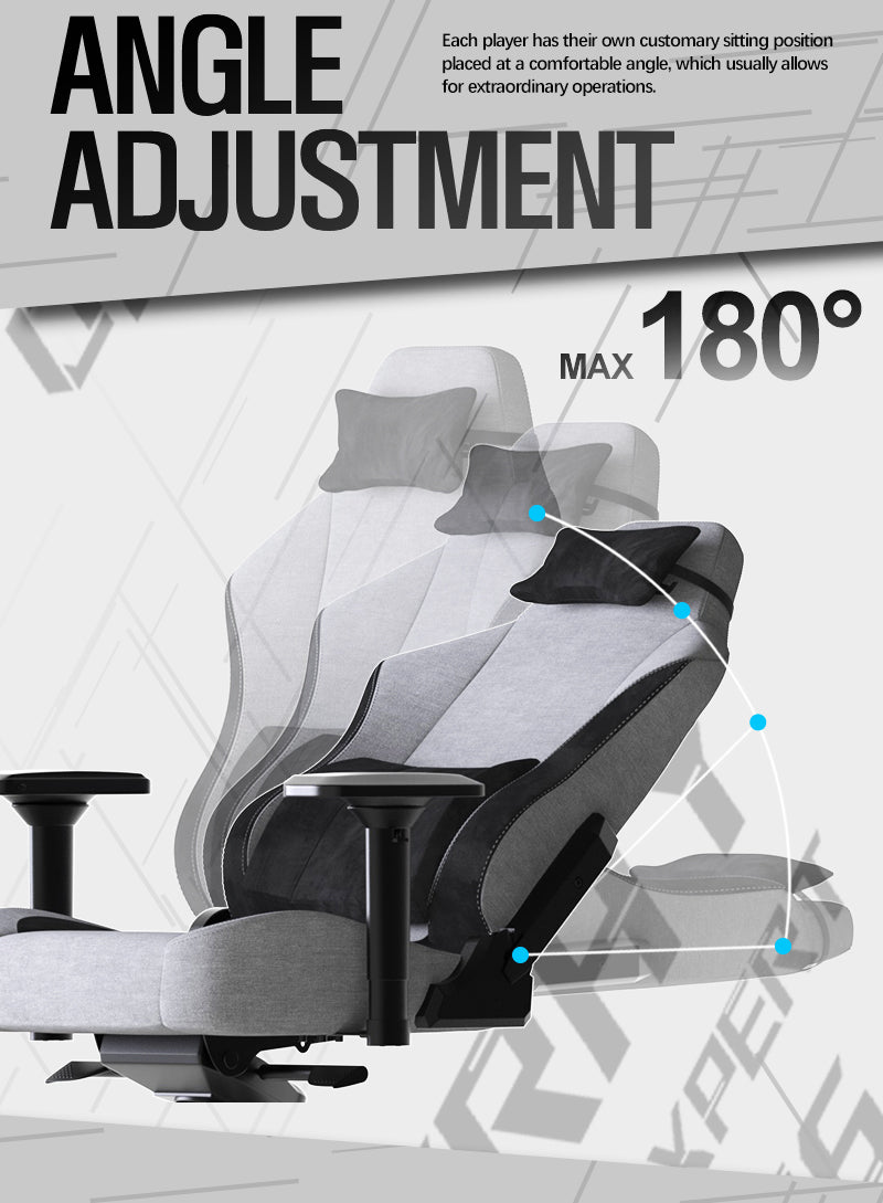 JOHOOFURNITURE Skin-friendly fabric Gaming Chair GTX