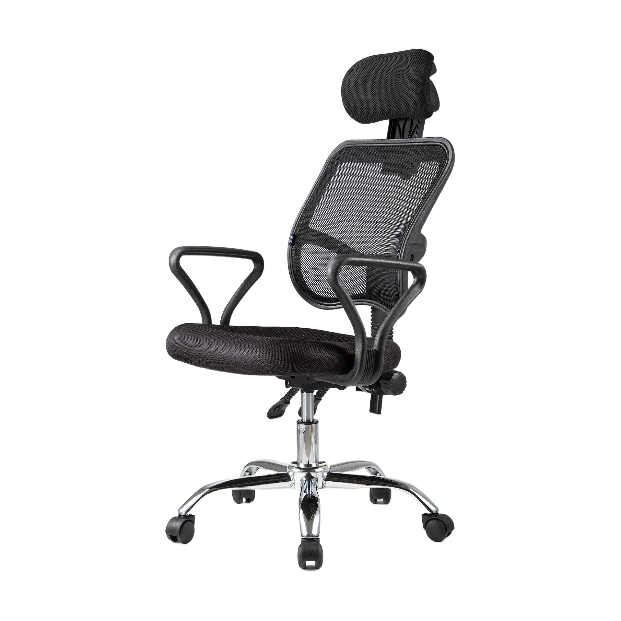 JOHOOFURNITURE Fixed Armrest Office Chair with Headrest J09