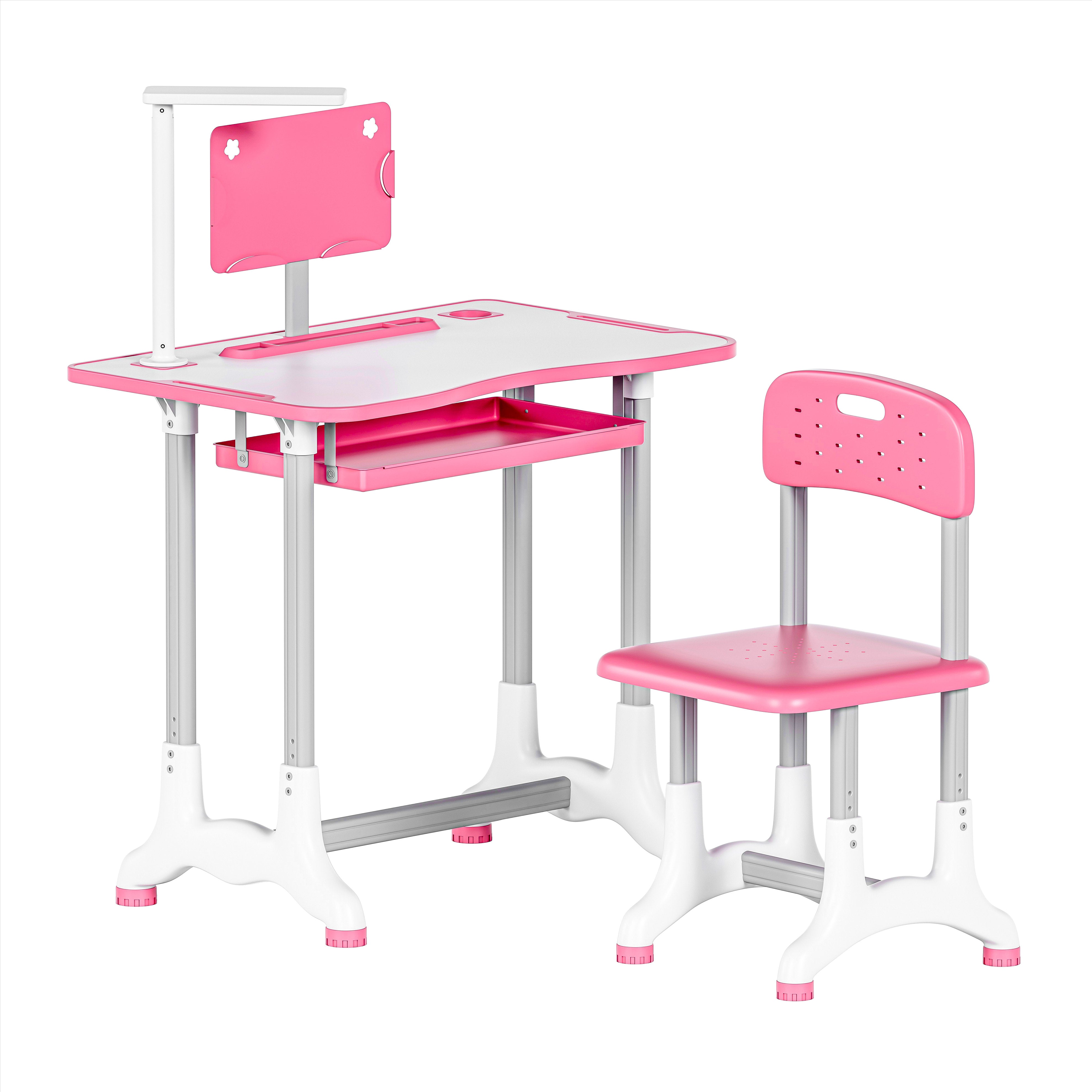 JOHOOFURNITURE Kids Study Table and Chair Simple High Cost-Effectiveness K01 Pink
