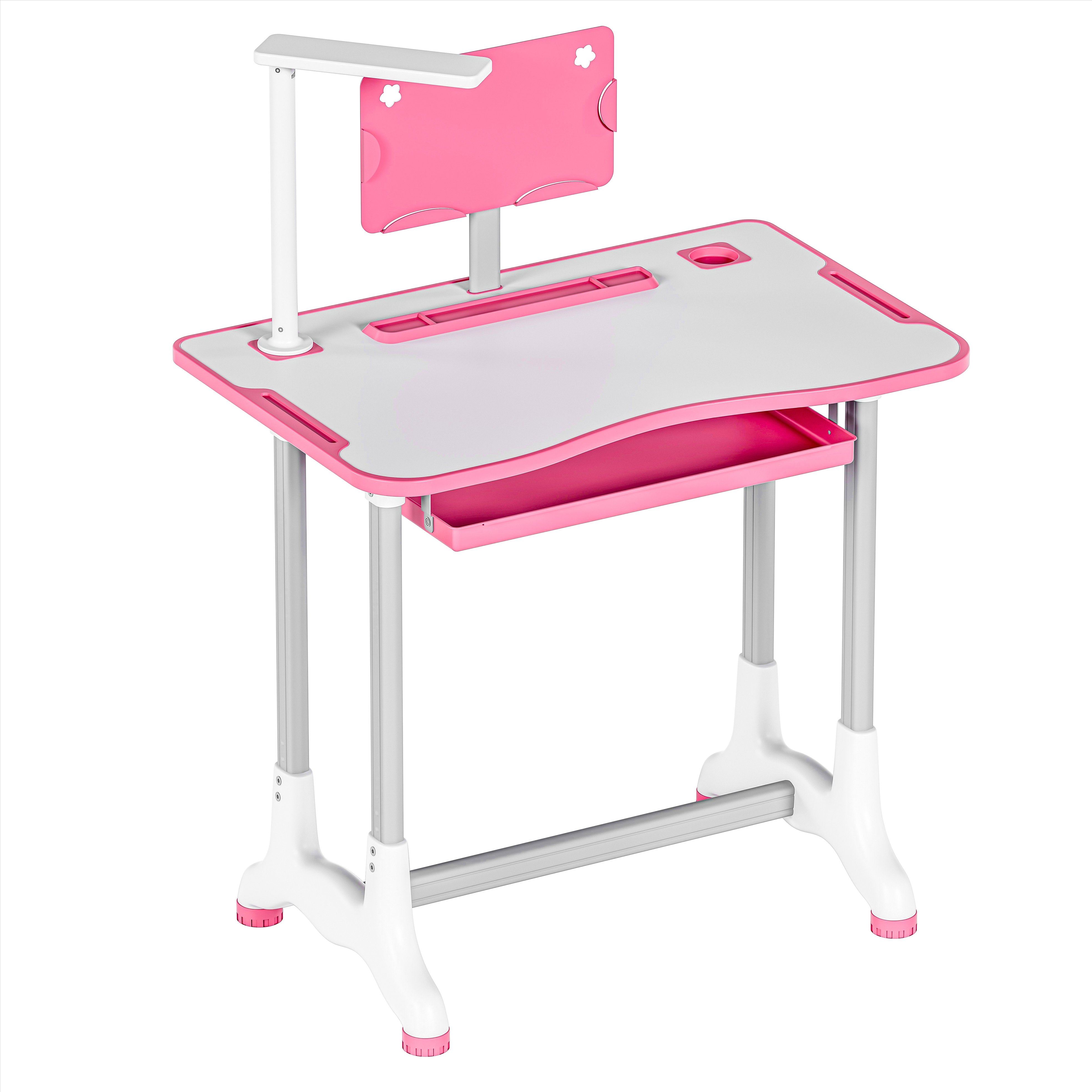 JOHOOFURNITURE Kids Study Table and Chair Simple High Cost-Effectiveness K01 Pink