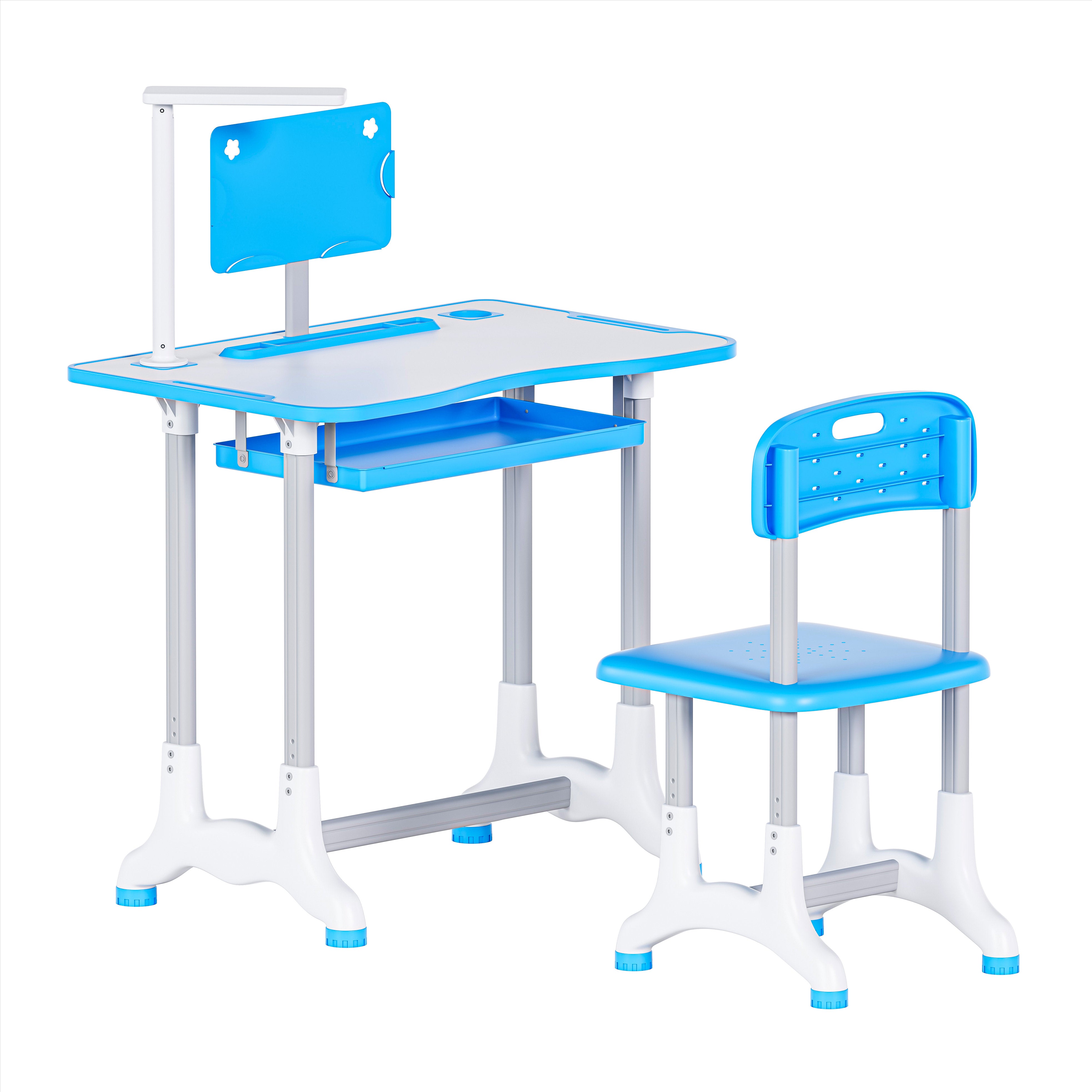 JOHOOFURNITURE Mesa y silla de estudio para niños Mayor volumen de ventas K01 Azul