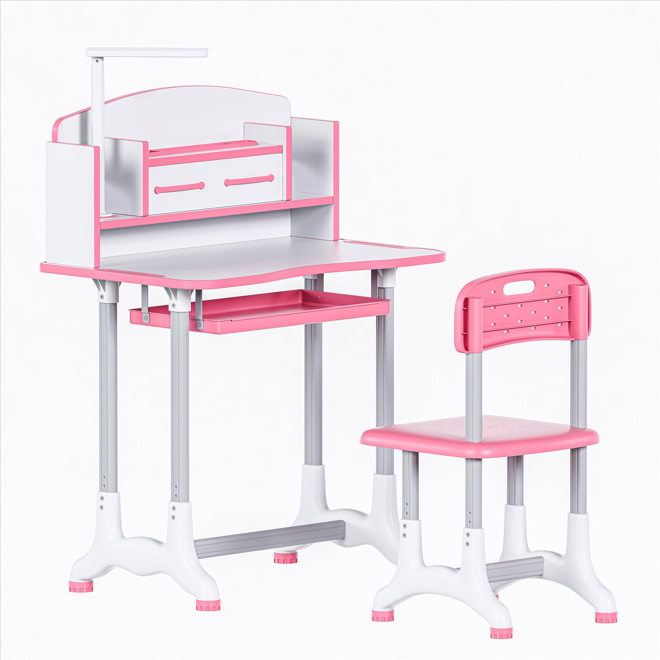 JOHOOFURNITURE Bàn và ghế học tập cho trẻ em Doanh số bán hàng cao nhất K03 màu hồng