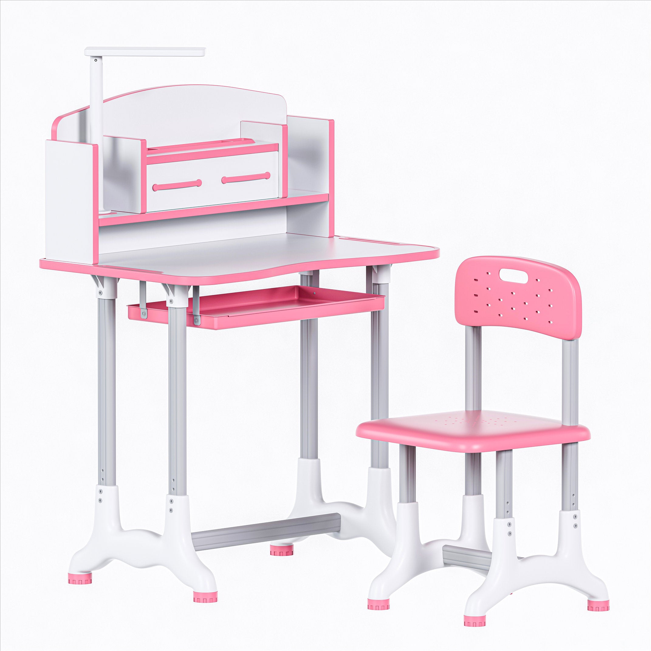 JOHOOFURNITURE Bàn và ghế học tập cho trẻ em Doanh số bán hàng cao nhất K03 màu hồng
