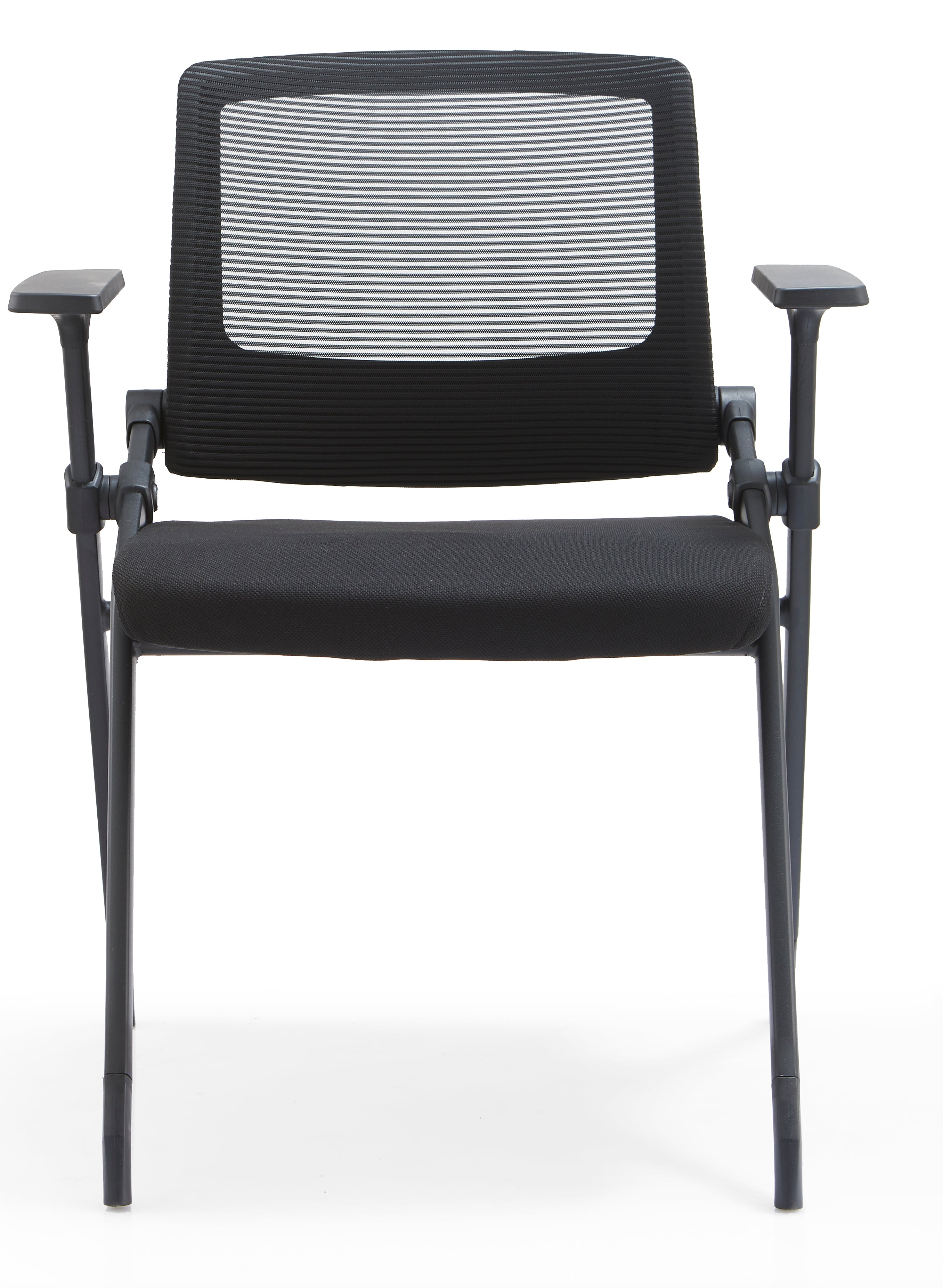 JOHOOFURNITURE Foldable Stackable Visitor Chair Four Legs can with Notepad YC02