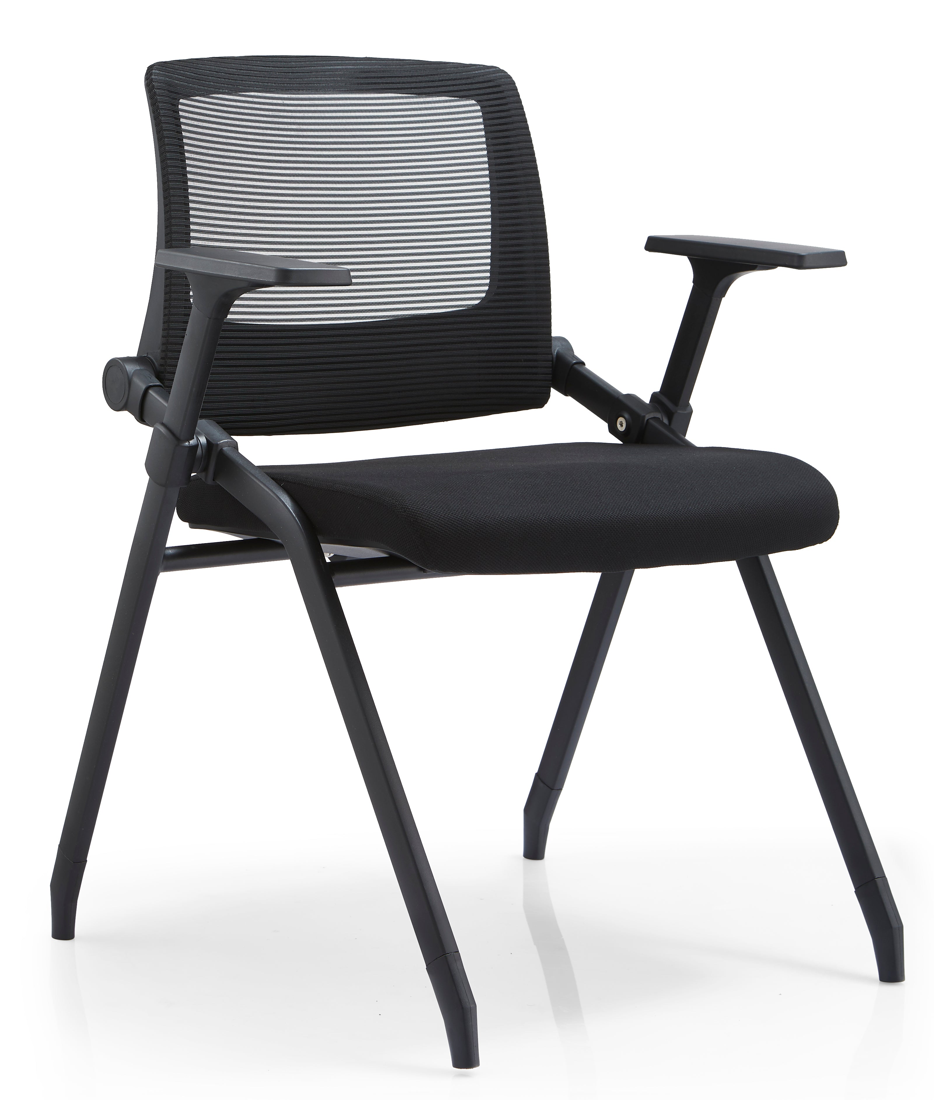 JOHOOFURNITURE Foldable Stackable Visitor Chair Four Legs can with Notepad YC02