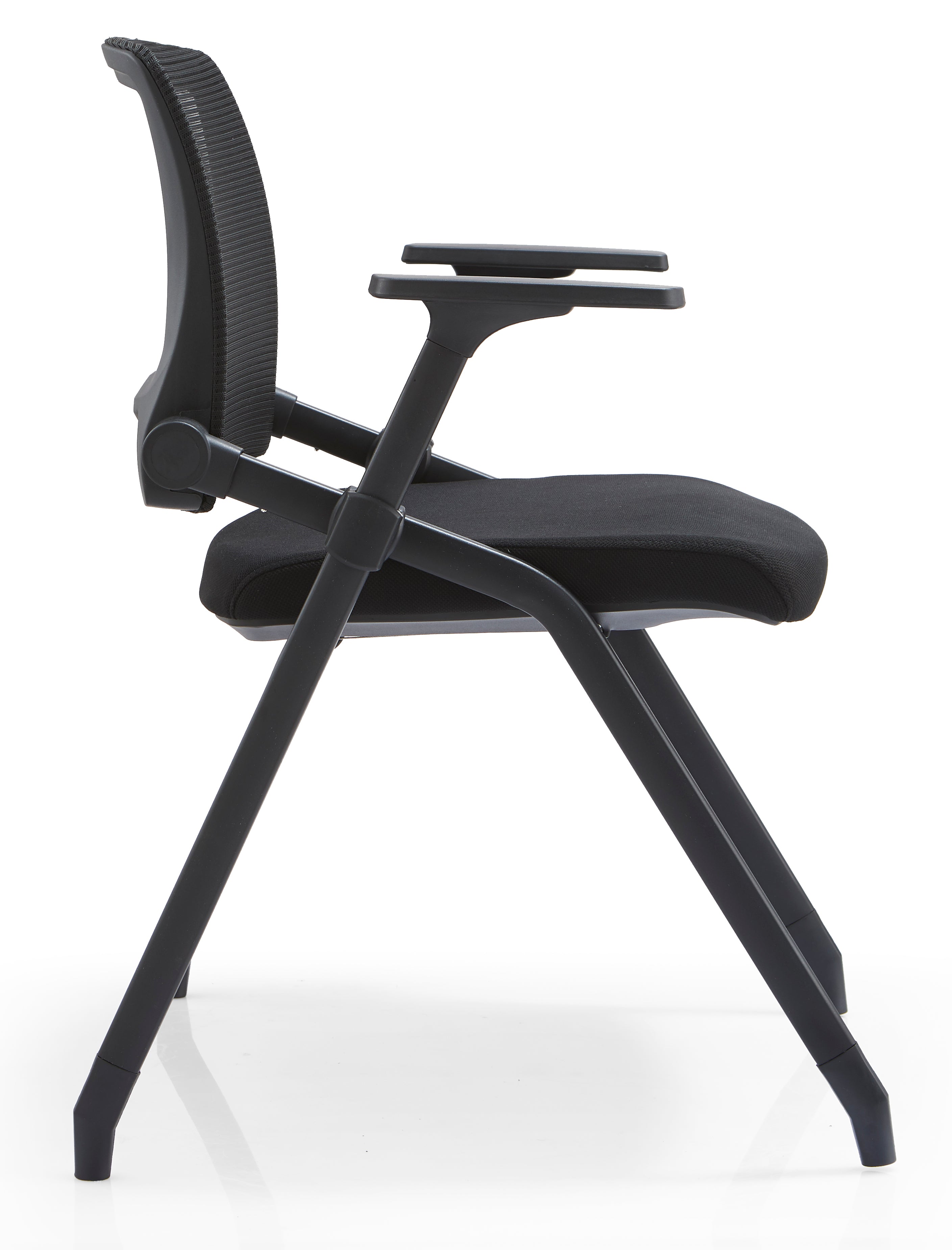 JOHOOFURNITURE Foldable Stackable Visitor Chair Four Legs can with Notepad YC02