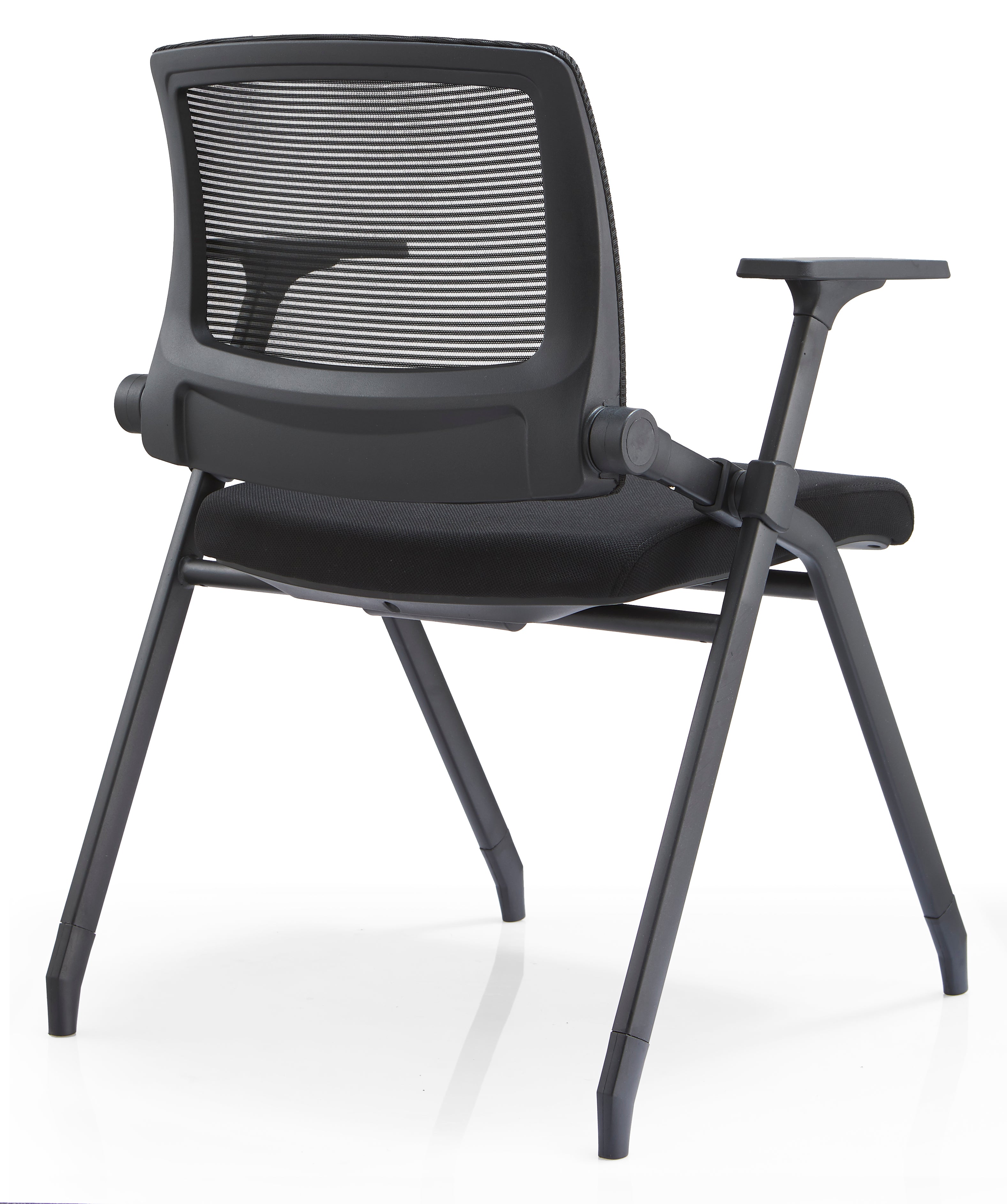 JOHOOFURNITURE Foldable Stackable Visitor Chair Four Legs can with Notepad YC02
