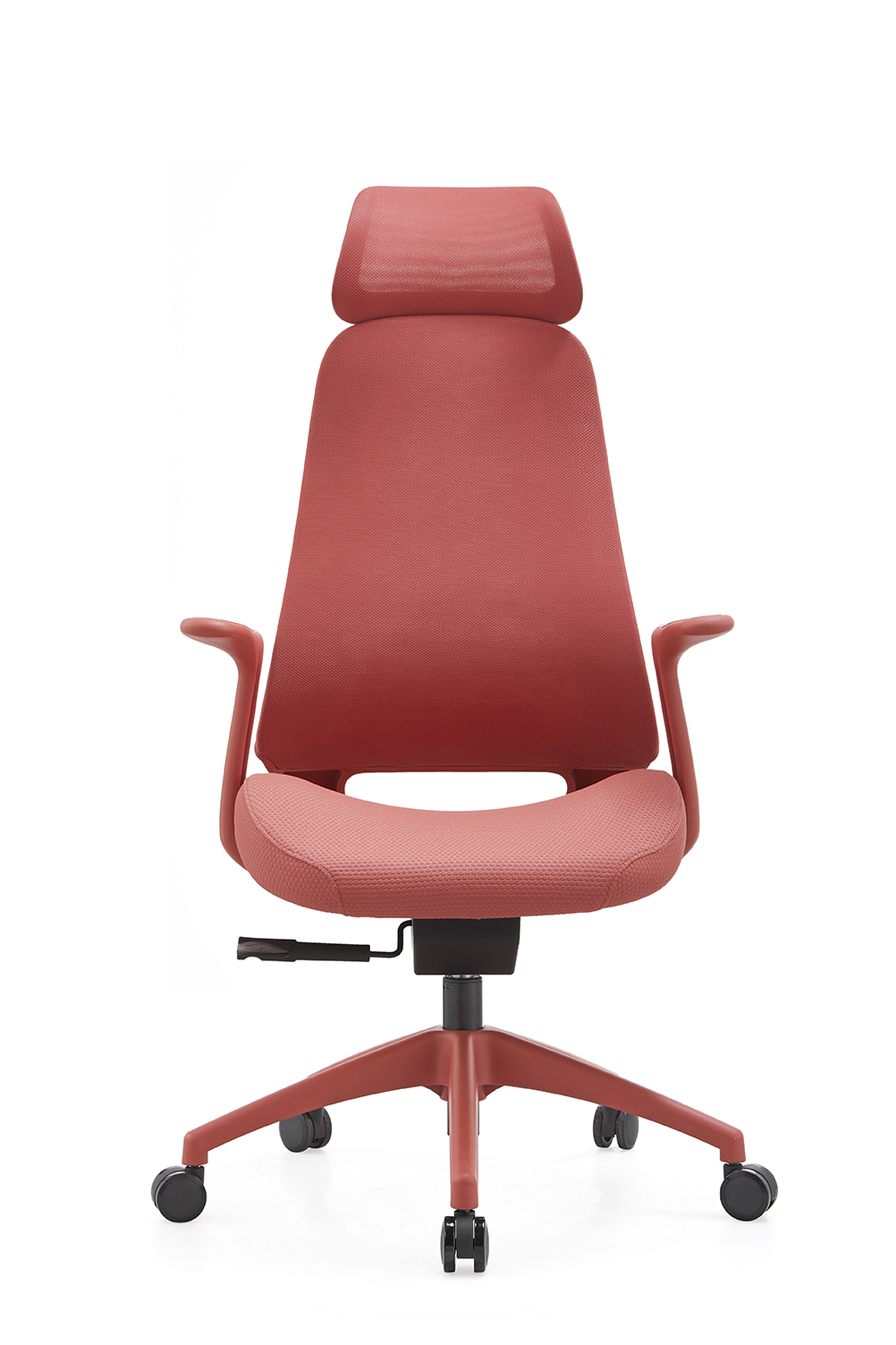 JOHOOFURNITURE 2025 New Design High Back Office Chair Red Plastic Red Fabric YC63