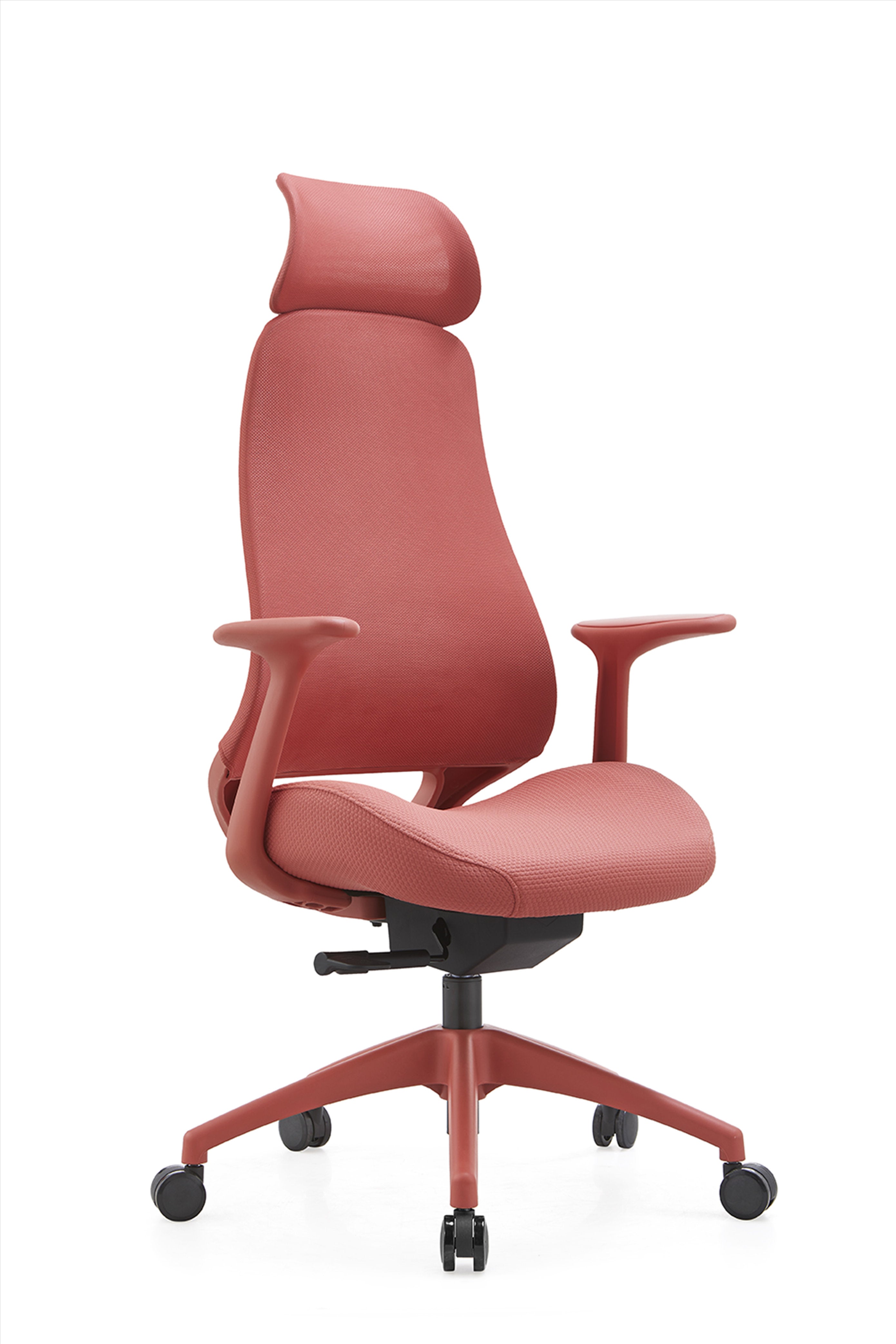 JOHOOFURNITURE 2025 New Design High Back Office Chair Red Plastic Red Fabric YC63