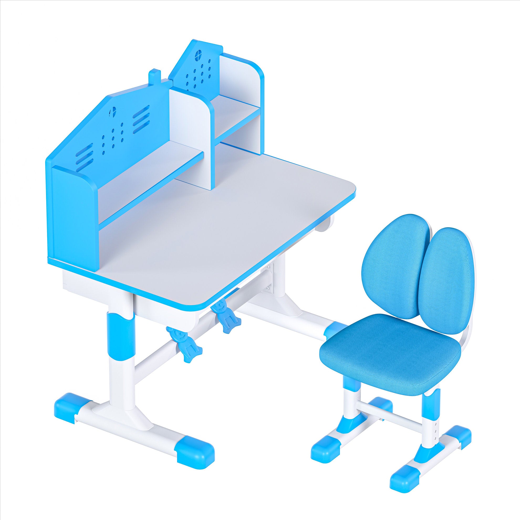 JOHOOFURNITURE مكاتب وكراسي دراسة للأطفال الأكثر مبيعًا C04 أزرق
