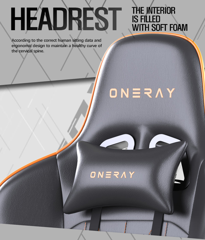 JOHOOFURNITURE All Black color Cool Version Gaming Chair No.D0938